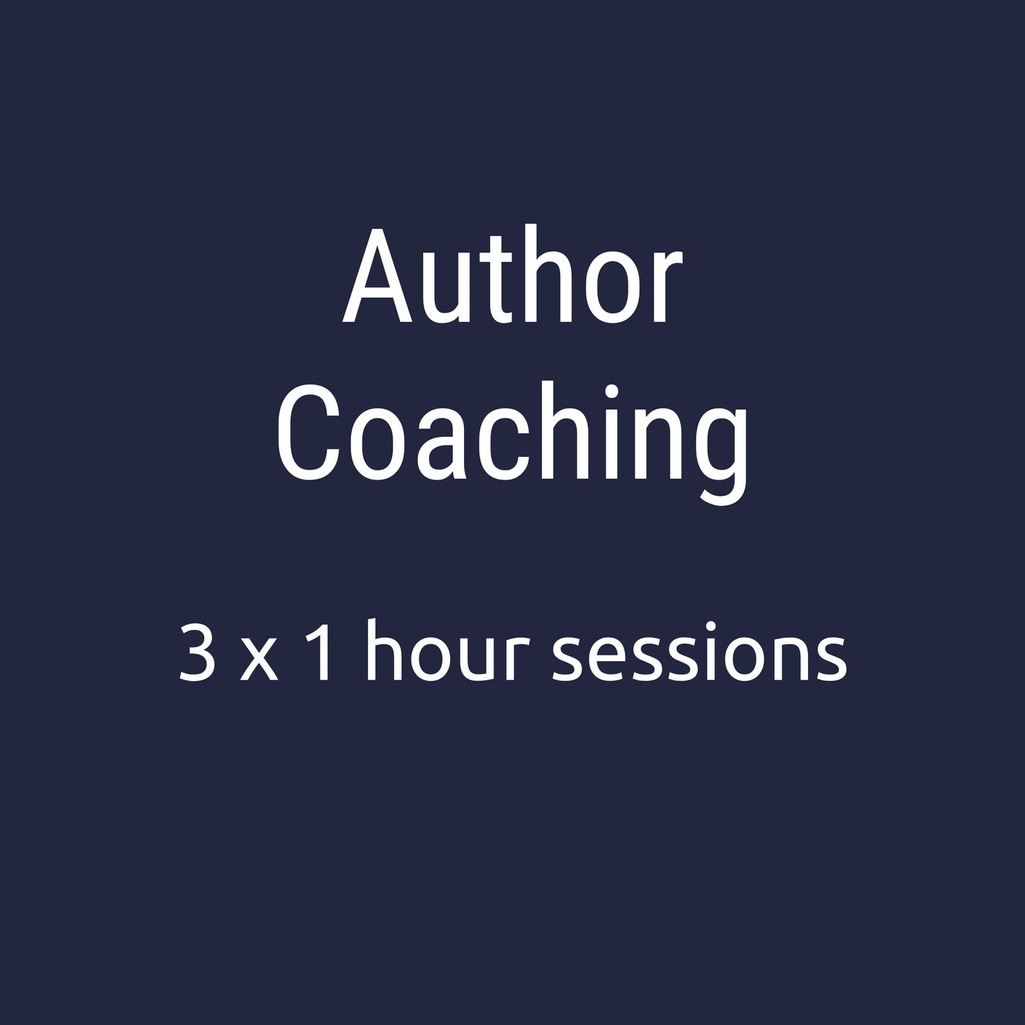 3 author coaching