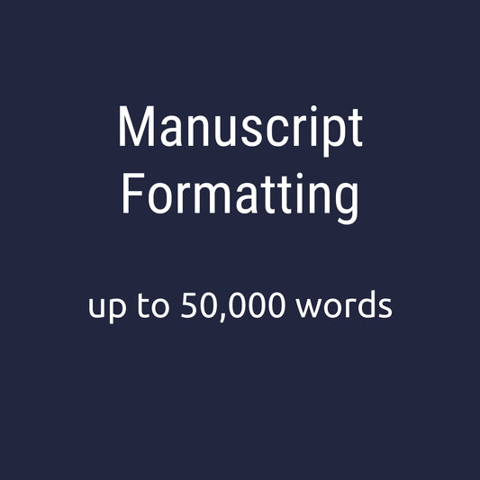 Manuscript formatting (up to 50,000 words)